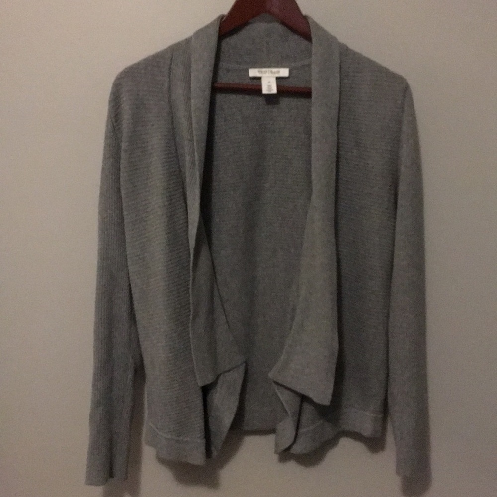 White House Black Market open gray cardigan
